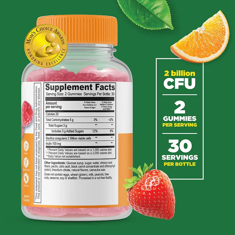 Kids Probiotic 2 Billion CFU - 60 Gummies (30 Servings)