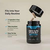 Brain Food Memory + Focus - 60 Capsules (30 Servings)
