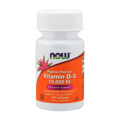 Vitamin D-3 10000 IU - 120 Softgels (40 Servings)