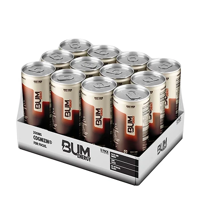 Bum Energy Drink - Root Beer 12Oz. (12 Cans) Zero Sugar