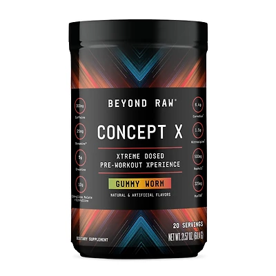 Beyond Raw Concept X Pre-Workout - Gummy Worm (20 Servings)