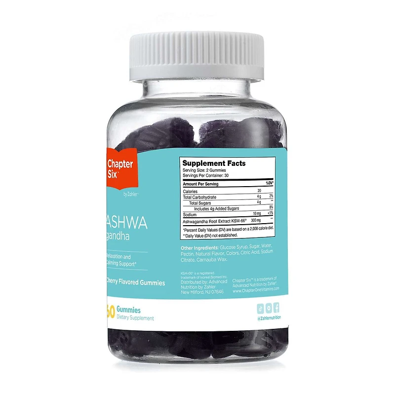 Ashwagandha Supplement - 60 Gummies (30 Servings)