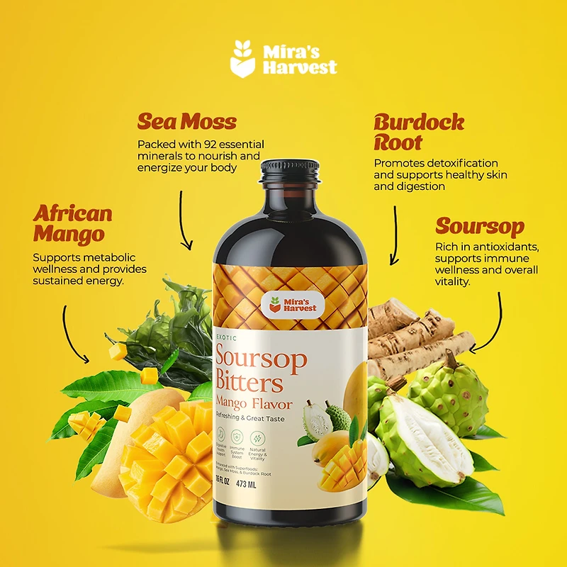 Soursop Bitters - Mango - 16 fl oz (64 Servings)