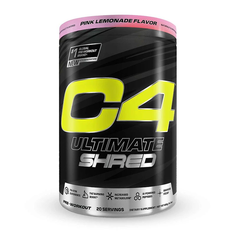 C4 Ultimate Shred Pre-Workout - Pink Lemonade (20 Servings)