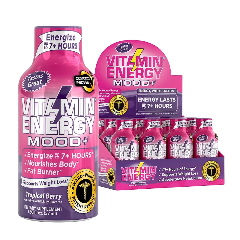 Vitamin Energy Mood+ - Tropical Berry 1.93 Oz. (12 Bottles)
