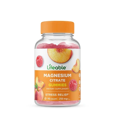 Lifeable Magnesium Citrate 250Mg Vegan - 90 Gummies (30 Servings)