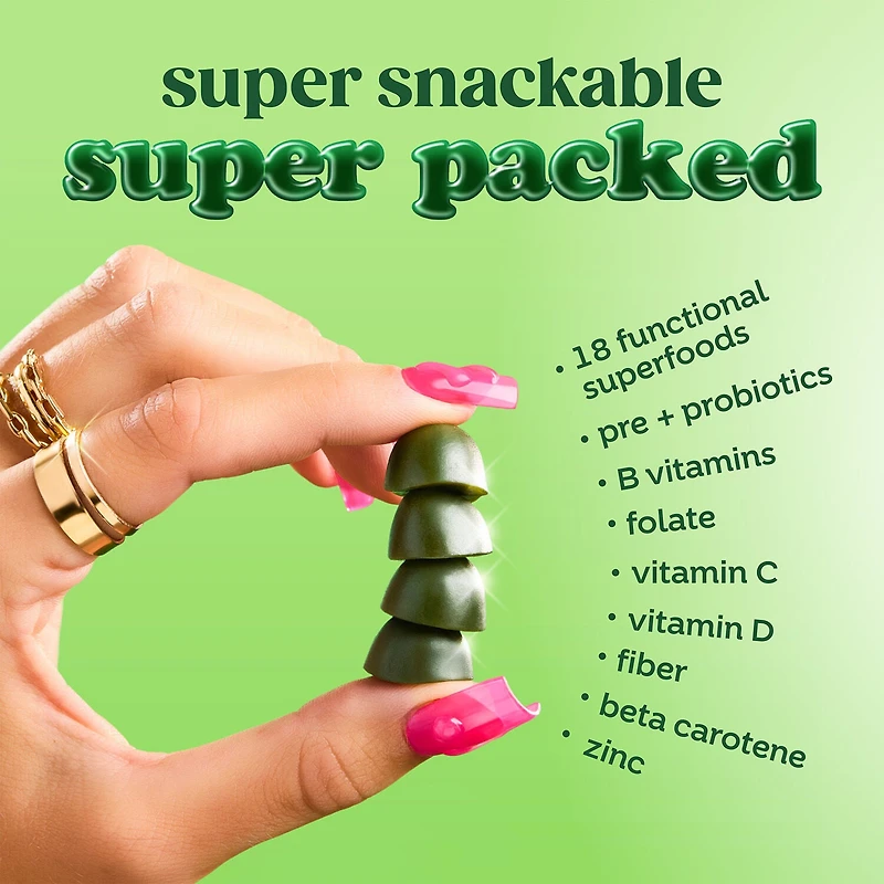 Supergreens Gummies - Strawberry Kiwi, 12 Servings
