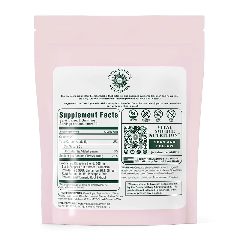 AiRi Debloat Support Gummies - 60 Gummies (30 Servings)