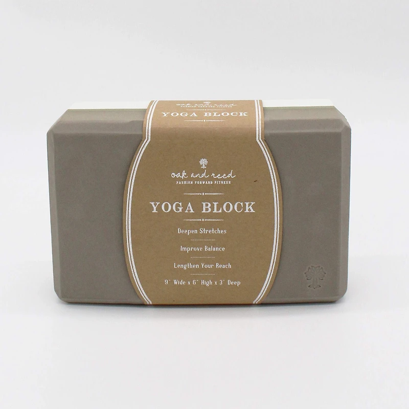 Oak and Reed Colorblock Yoga Block - Moonrock/sand 1