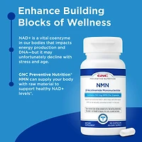 GNC Preventive Nutrition® NMN – NAD+ Support Capsules - 60 Capsules (60 Servings)