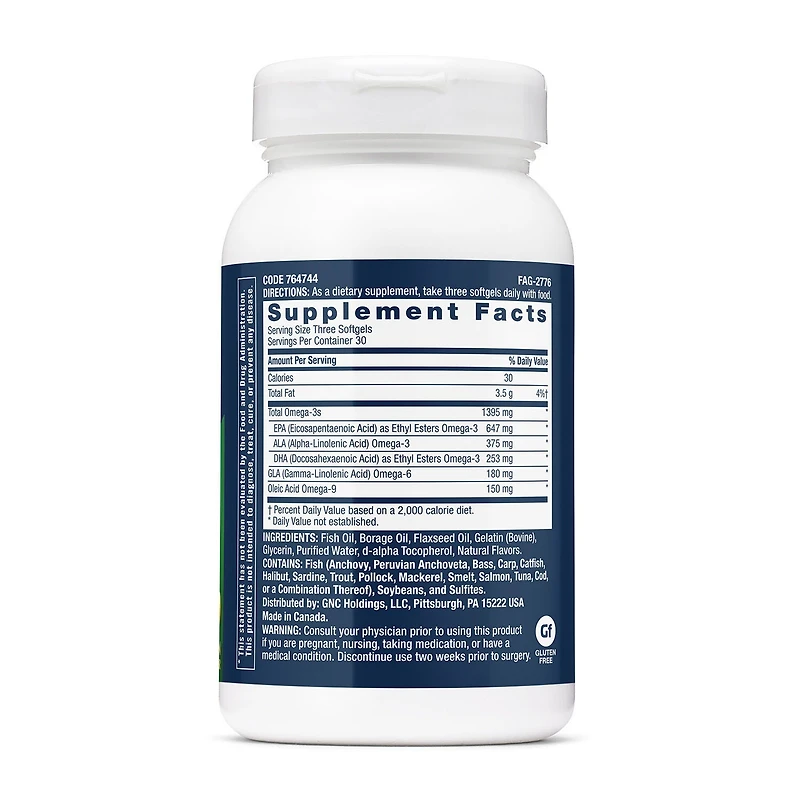 Triple Strength Omega Complex - Lemon - 90 Softgels (30 Servings)