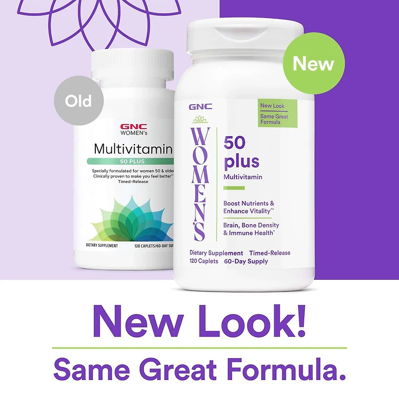 50 Plus Multivitamin V2 - 120 Caplets (60 Servings)