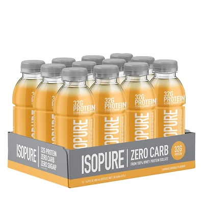 Isopure Protein Drink - Lemonade 16.9Oz (12 Bottles)