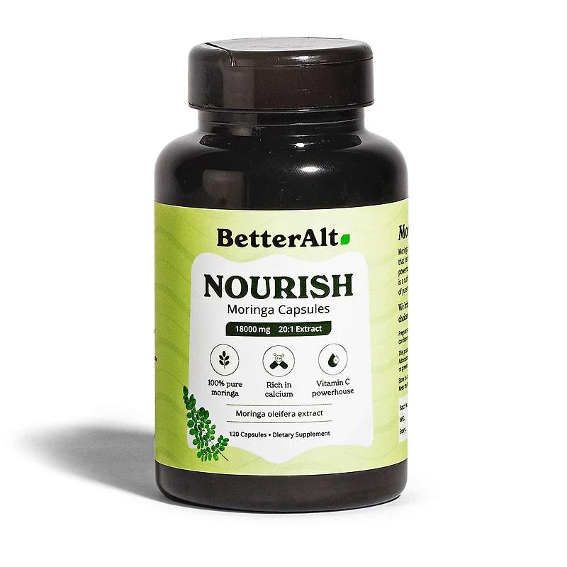 Nourish Moringa 18000mg - 120 Capsules (60 Servings)