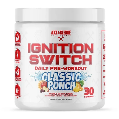 Ignition Switch Daily Pre-Workout - Classic Punch (30 Servings)