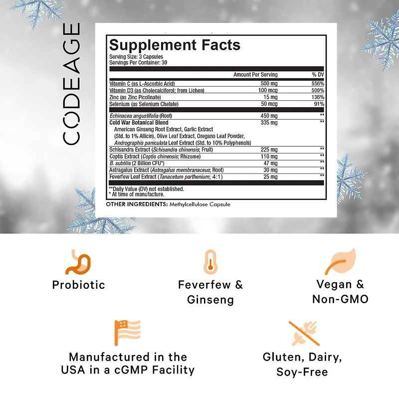 Clearhead Daily Multivitamins  - 90 Capsules (30 Servings)