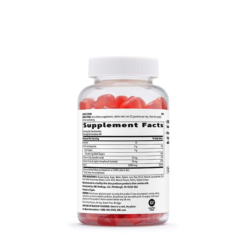 Hair - Skin & Nails - Strawberry - 120 Gummies (60 Servings)
