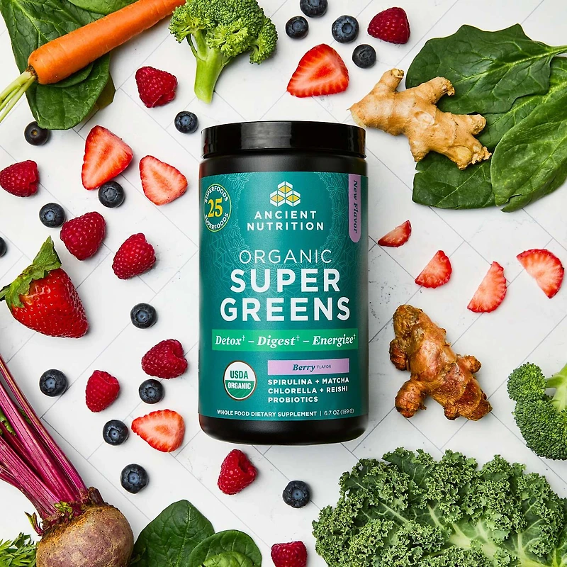 Organic Super Greens - Berry (25 Servings)