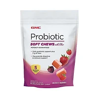 GNC Probiotic Soft Chews with Fiber - Mixed Berry 30 (30 Servings)