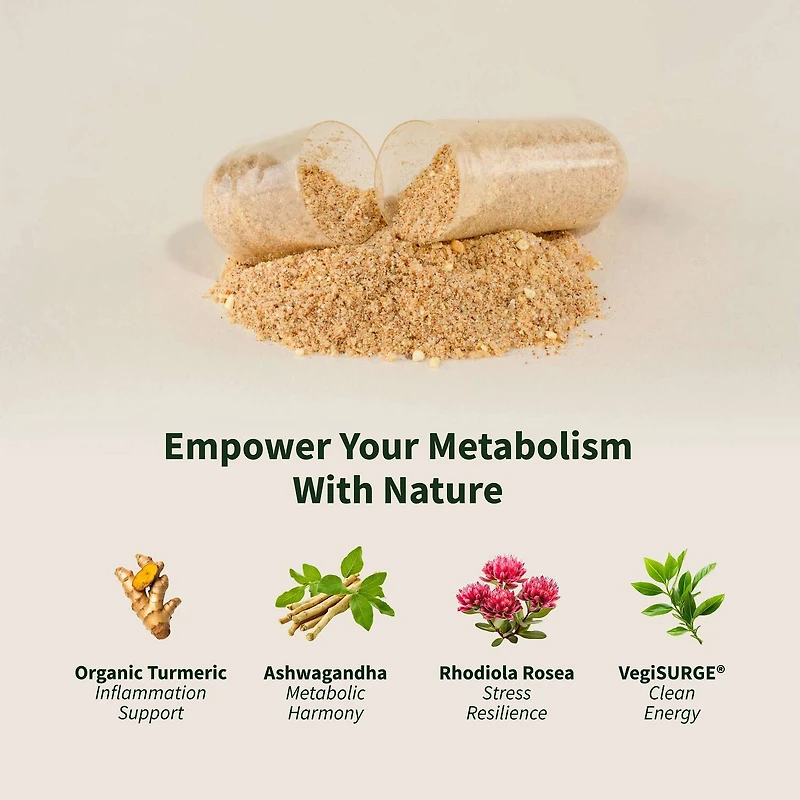 Energy & Metabolism Adaptogenic Herbal Complex - 60 Capsules (30 Servings)