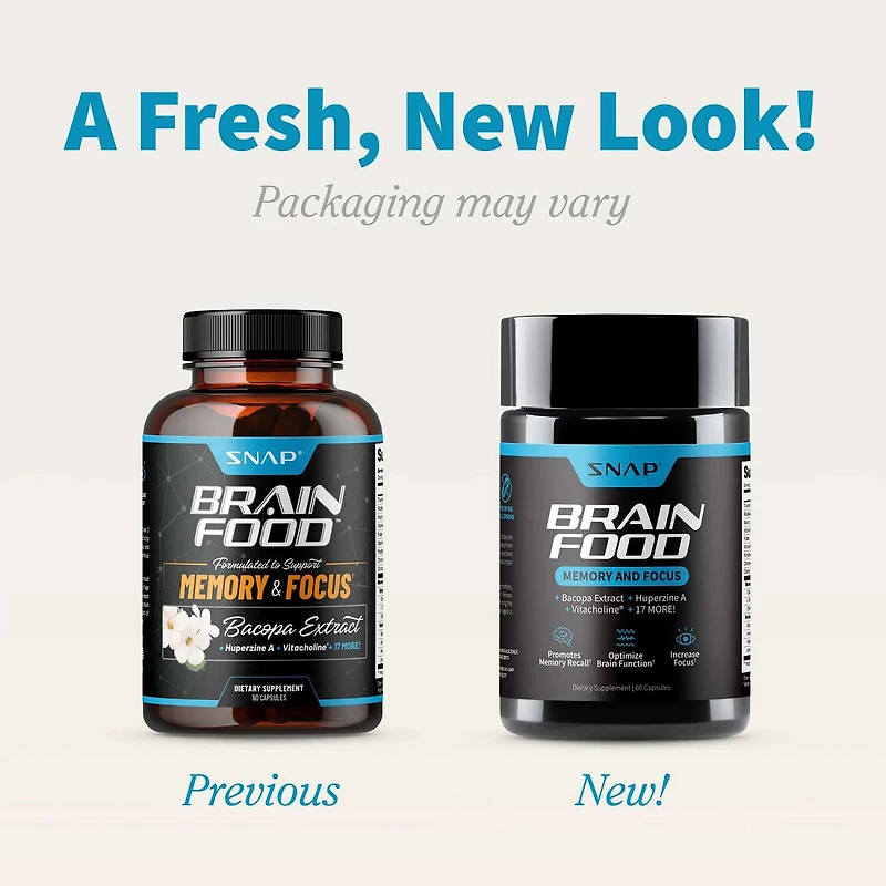 Brain Food Memory + Focus - 60 Capsules (30 Servings)