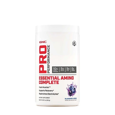 GNC Pro Performance Essential Amino Complete - Blueberry Acai (30 Servings) 15.87 fl. Oz