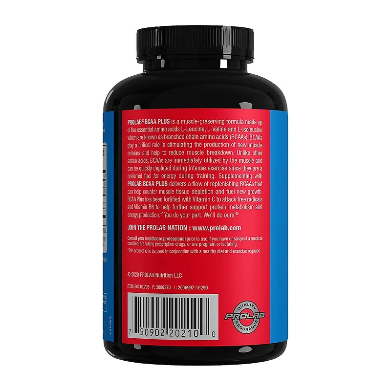 BCAA Plus - 180 Capsules (30 Servings)