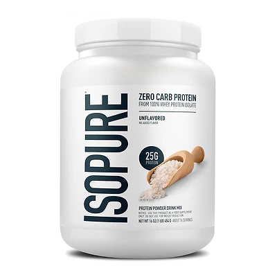 Isopure Zero Carb Protein - Unflavored (16 Servings) 1 lbs. Sugar