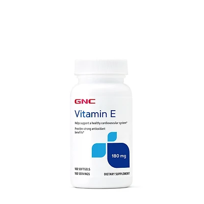 GNC Vitamin E 180Mg Healthy - 100 Softgels (100 Servings)