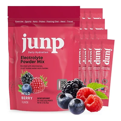 Zahlers Junp Daily Hydration Vegan - Wild Berry (20 Servings) 20 Count