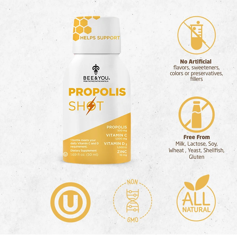 Immune Support Propolis Shot - 1.69 oz. (12 Bottles)