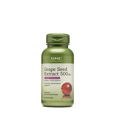 GNC Herbal Plus Grape Seed Extract 500Mg Healthy - 60 Capsules (60 Servings)