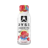 RYSE Loaded Pre-Workout Rtd - Cherry Ring Pop 12 Fl Oz (12 Bottles)