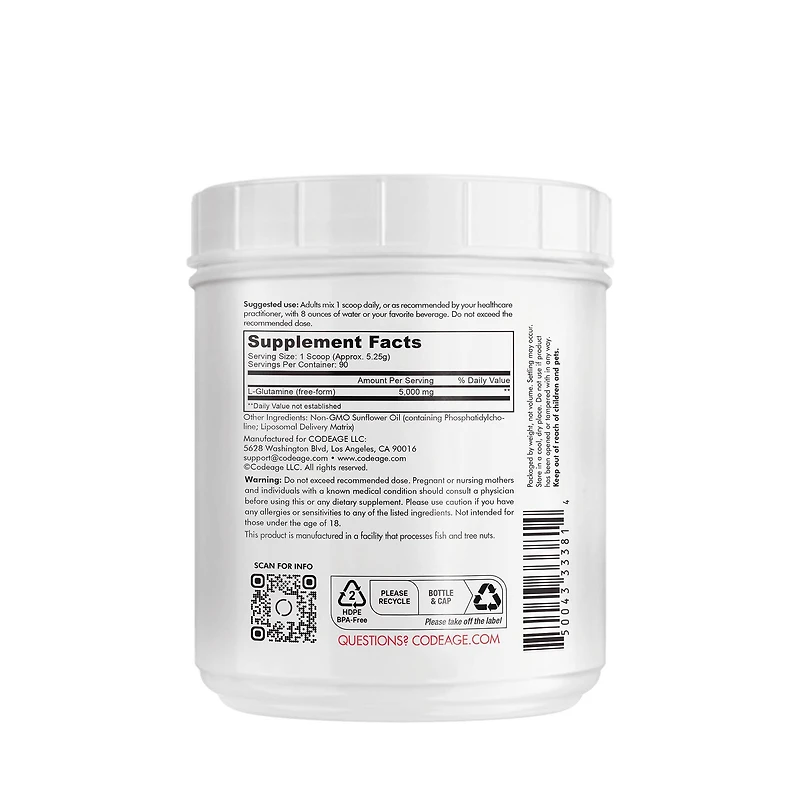 Liposomal L-Glutamine Powder - Unflavored (90 Servings)
