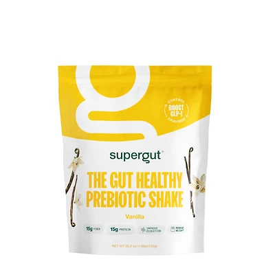 supergut the Gut Healthy Prebiotic Shake - Vanilla 1.6 Lbs. (14 Servings)
