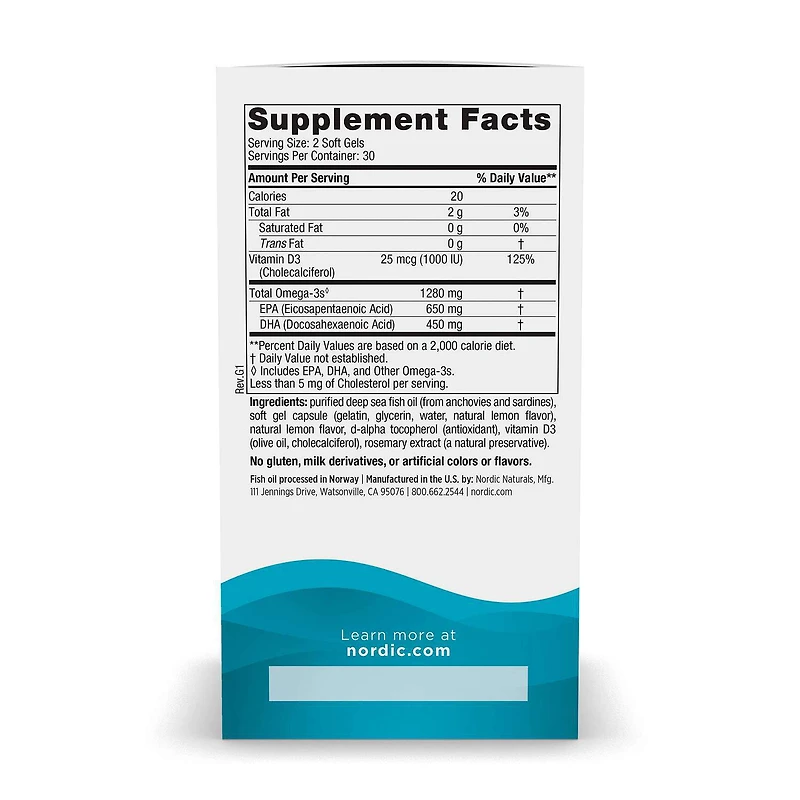 Ultimate Omega® D3 - Lemon - 30 Softgels (30 Servings)