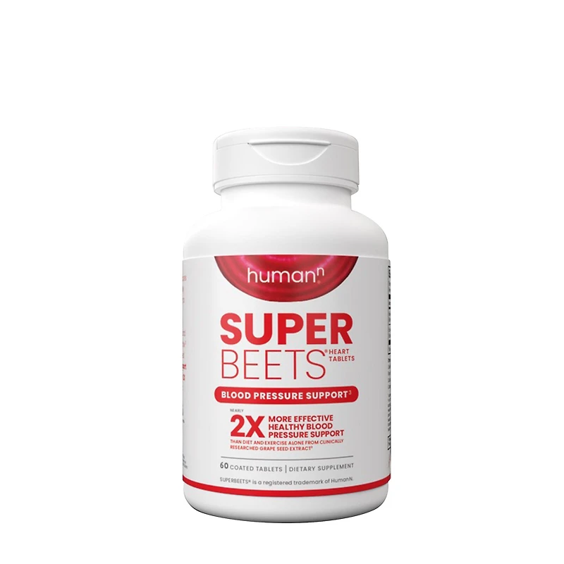 HumanN Superbeets Heart Tablets: Blood Pressure Support Healthy - 60 Tablets (30 Servings)