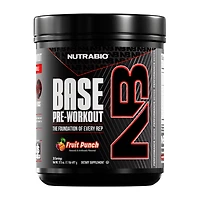 NutraBio Base Pre-Workout - Fruit Punch (30 Servings)