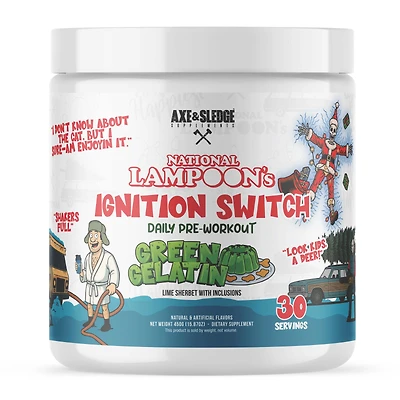 Axe & Sledge Supplements Ignition Switch Daily Pre-Workout - Green Gelatin (30 Servings)