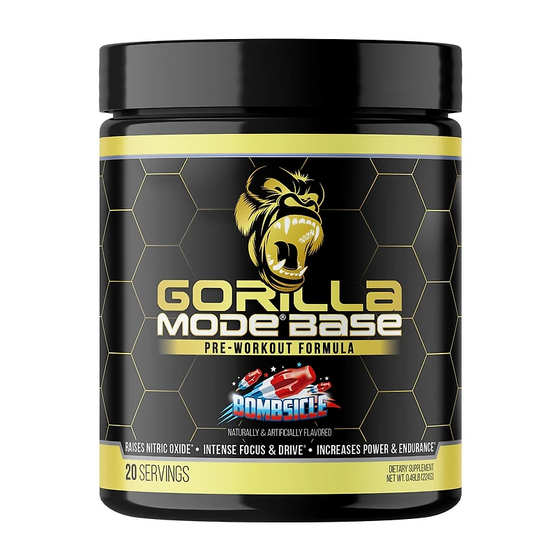 Gorilla Mode Base Pre-Workout Formula - Bombsicle (20 Servings)