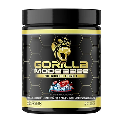 Gorilla Mode Base Pre-Workout Formula - Bombsicle (20 Servings)