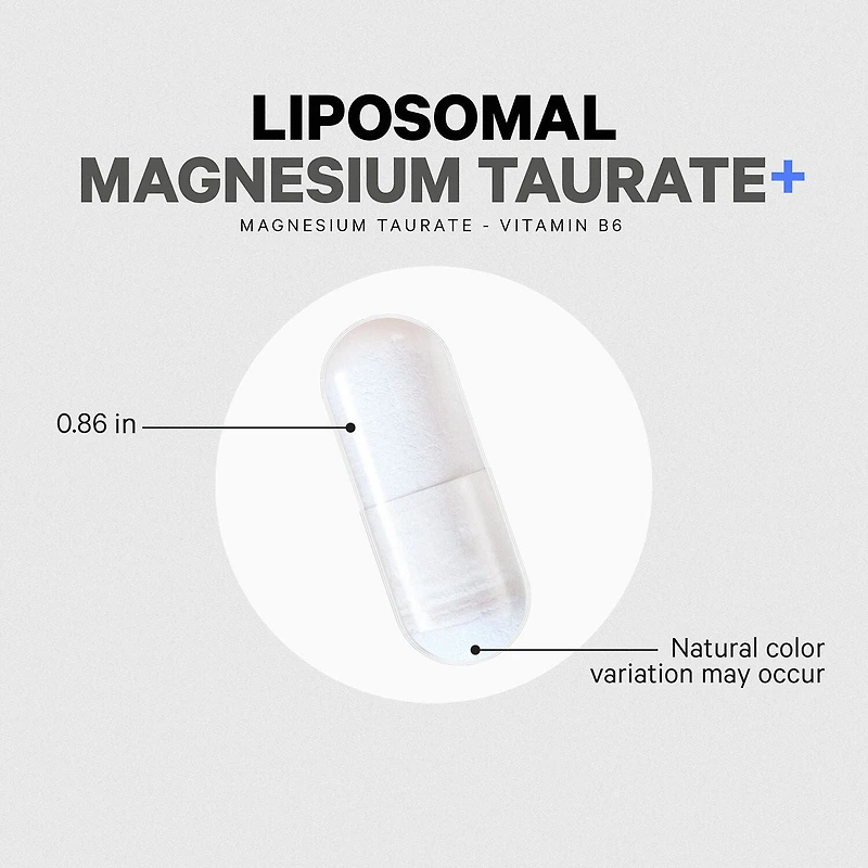 Liposomal Magnesium Taurate - 120 Vegetable Capsules (60 Servings)