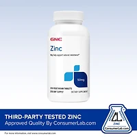 Zinc 50mg - 250 Vegetarian Tablets (250 Servings)