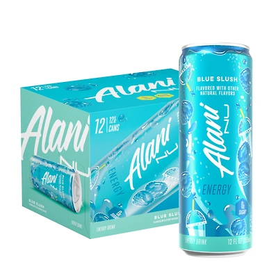 Alani Nu Energy Drink Vegan - Blue Slush 12Oz. (12 Cans)