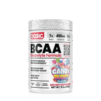 Basic Supplements Bcaa Electrolyte Formula Vegan - Candy Burst (30 Servings)