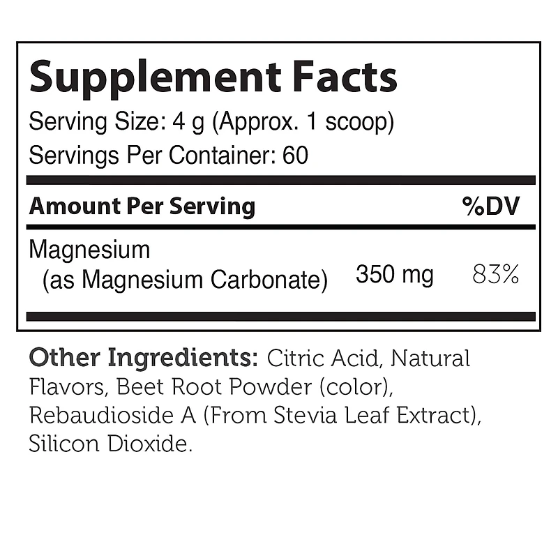 Magnesium Powder - 8.5 oz. (60 Servings)