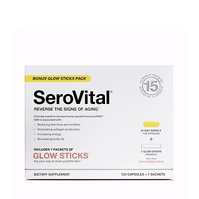 SeroVital Serovital Anti-Aging Therapy - 120 Capsules + 7 Glow Sticks (30 Servings)