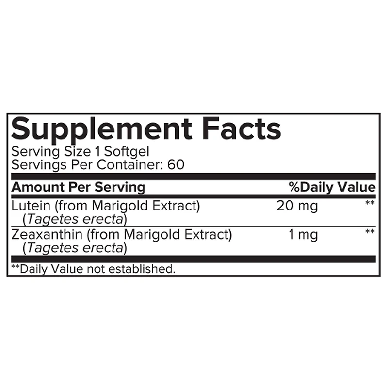 Lutein - 60 Softgels (60 Servings)