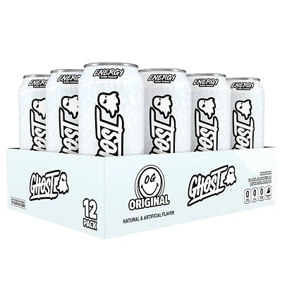 GHOST Energy Drink Vitamin B - Original 16Oz. (12 Cans) Zero Sugar