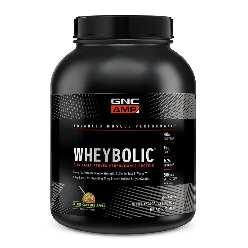 GNC AMP Whey Proteinbolic Healthy - Salted Caramel Apple (25 Servings)